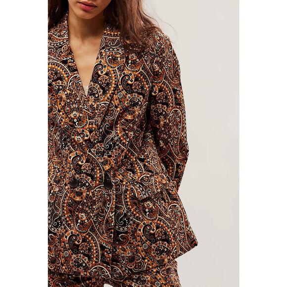 Anthropologie NWT Driftwood S Velvet Blazer Festival 70’s Embroidery Boho - Picture 1 of 10